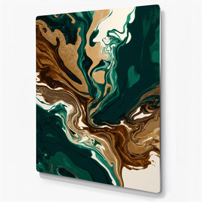 Abstrait art fluide vert 84