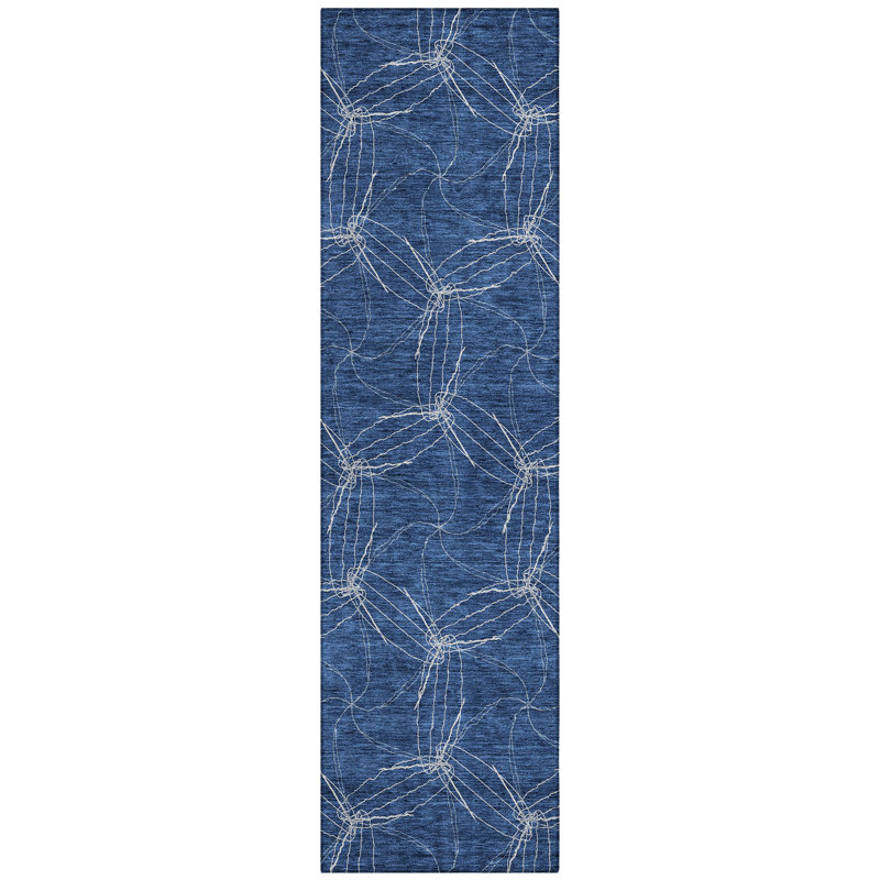 Aquaisha Geometric Indoor / Outdoor Rug, Runner 2'3" x 7'6"