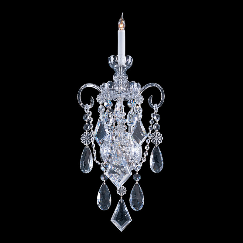 Milan Candle Wall Light, Chrome