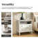 Amberlyn 27.2'' H Traditional  2-Drawer Nightstand with Built-In Outlets and Solid Wood Legs and Open Shelve (Set of 2)