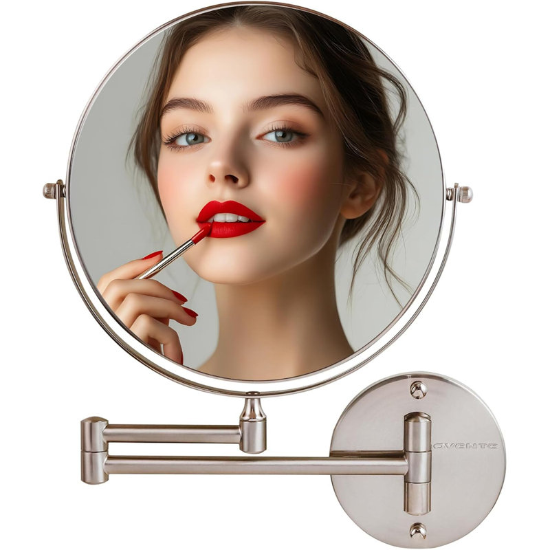 Miroir de maquillage et de rasage, Nickel brossé, 10