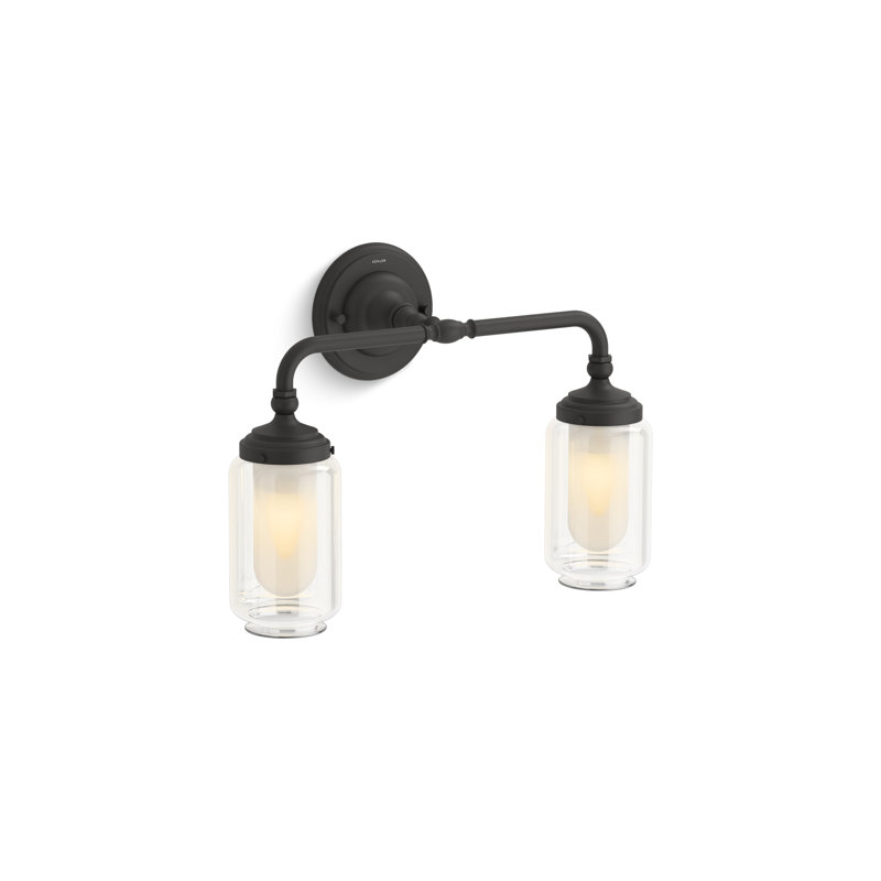 Artifacts Two-Light Sconce, Matte Black