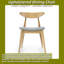 Ensemble de salle à manger 5 pièces en bois d'hévéa avec table en faux bois et 4 chaises ergonomiques-2059694236