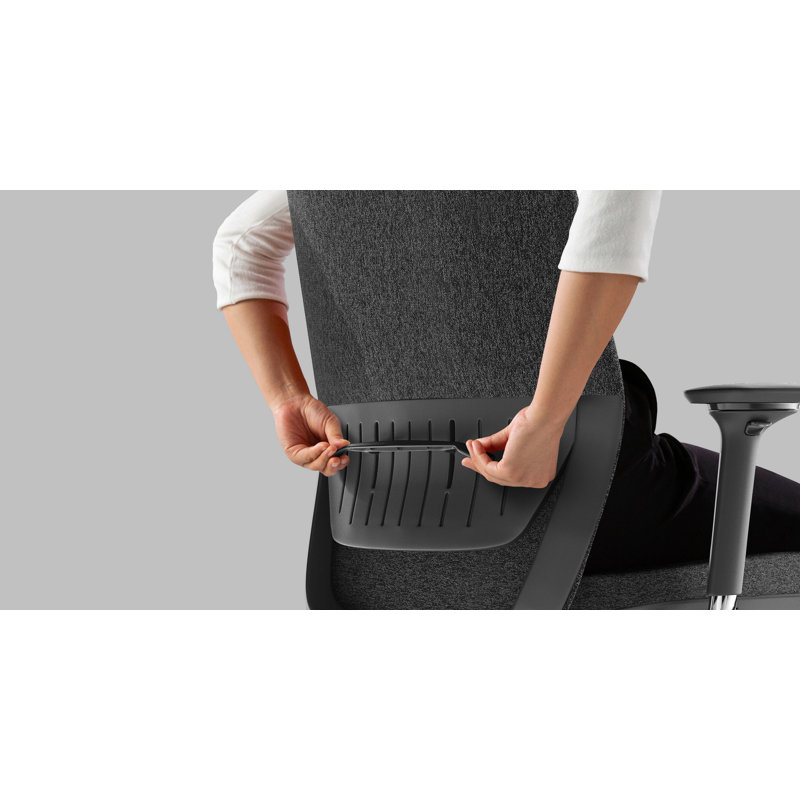 Chaise de travail ergonomique en filet Coda, Noir