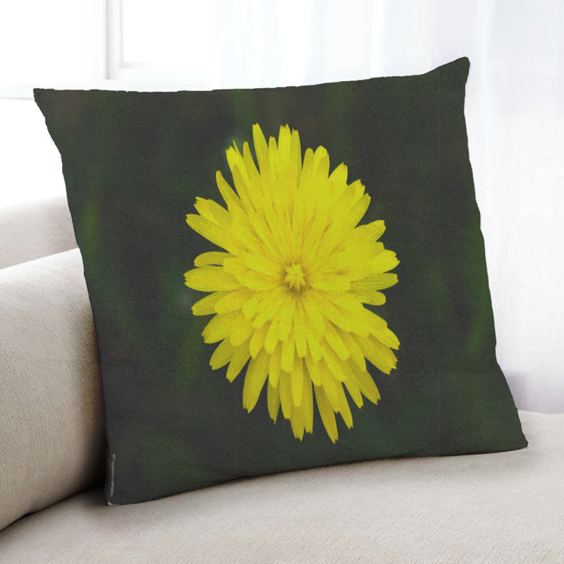 Coussin décoratif Color Focus jaune 110, Microsuède