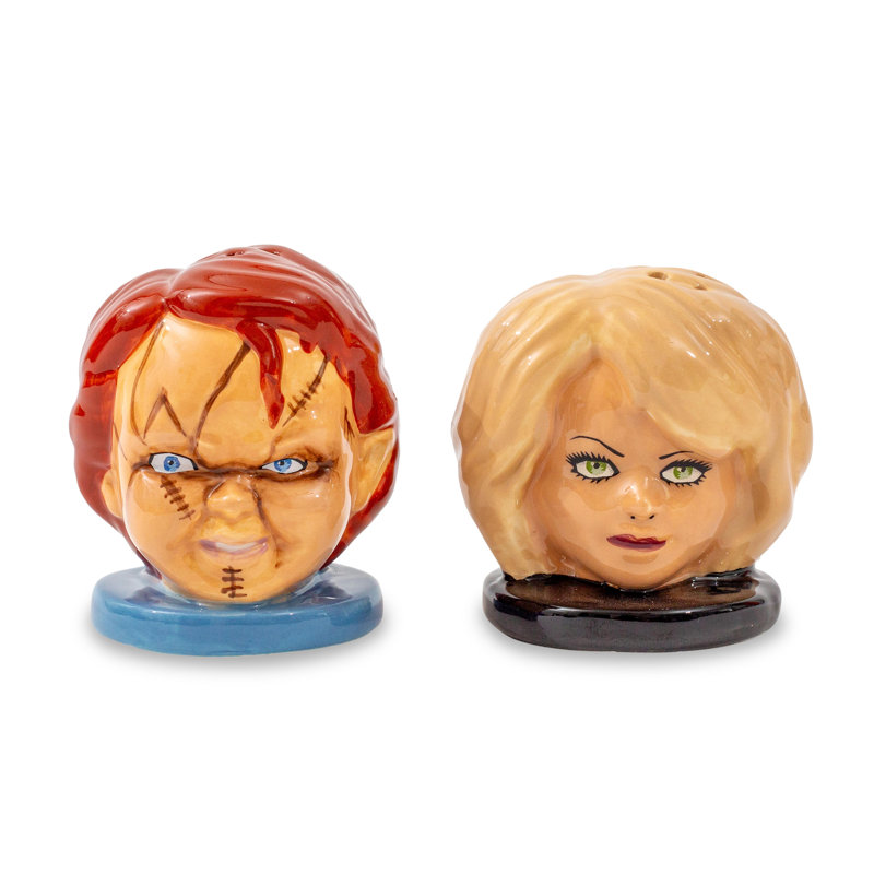 Ensemble de salière et poivrière en céramique Child's Play Chucky and Tiffany
