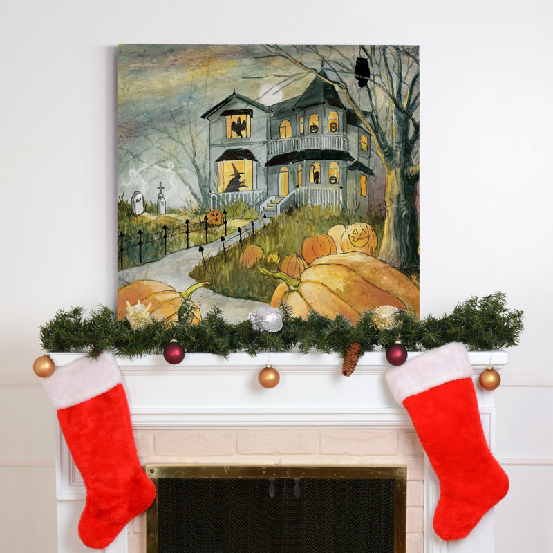 Haunted Patch - Wrapped Canvas Print, 10" H x 10" W x 1.5" D