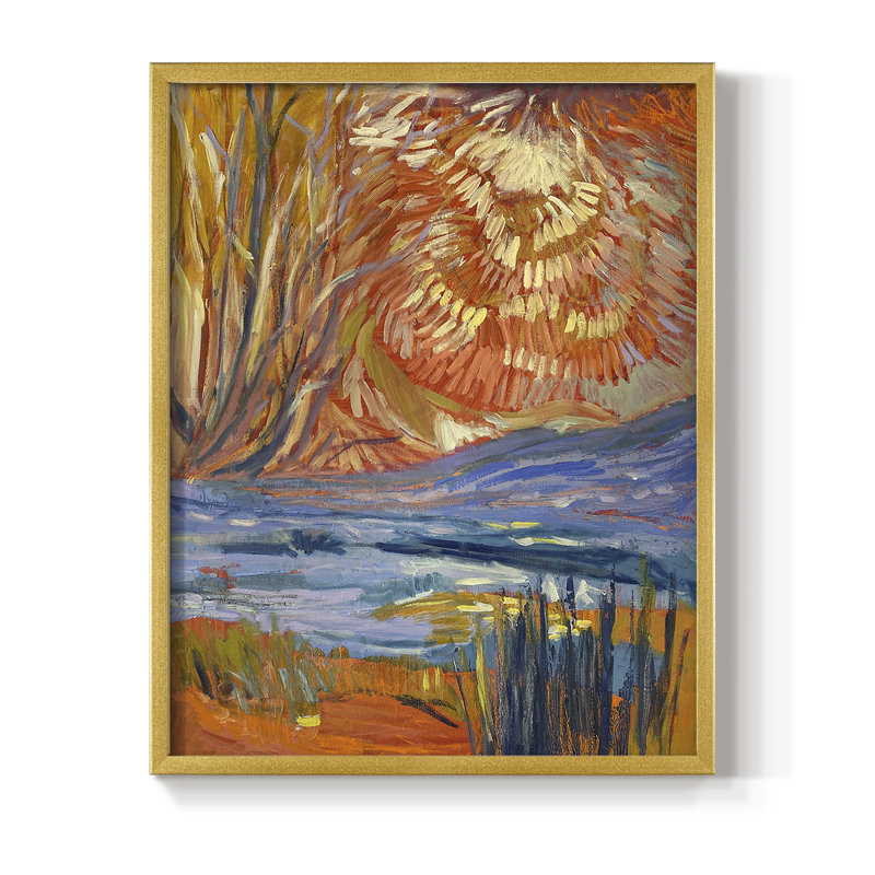 «Cadmium Winter Solstice II», reproduction encadrée - bois massif, H 20 po x l 16 po