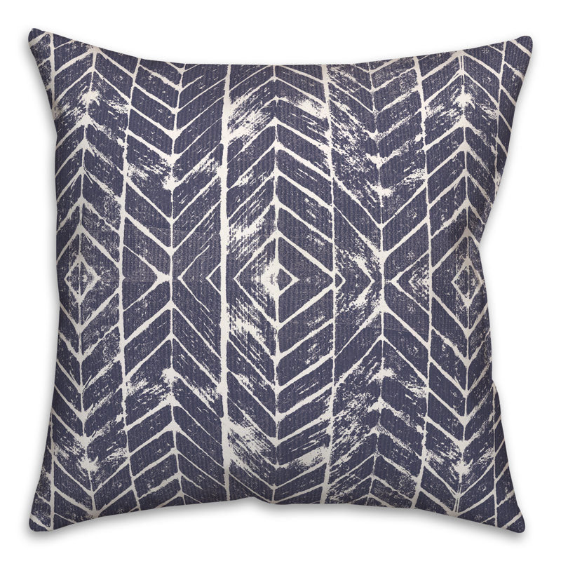 Abstract Outdoor Throw Pillow, Blue, 18" x 18"