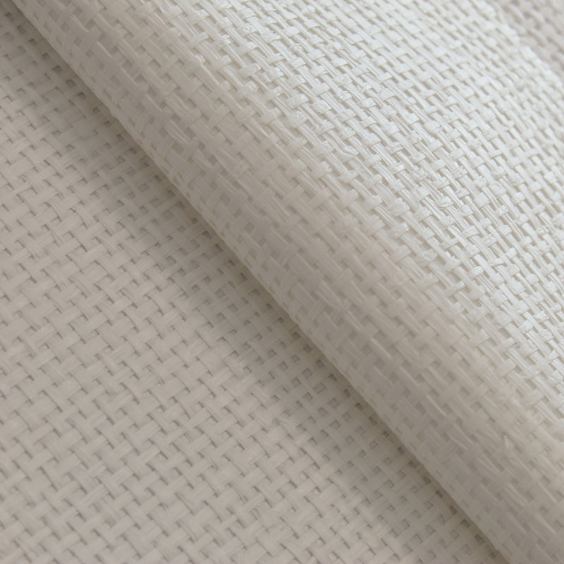 Heja Loose Weave Boodle & Jute Authentic Grasscloth Wallpaper, Dove White