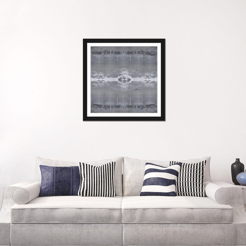 « prekaléidoscope », reproduction d’impression sur toile, H 16 po x l 16 po x P 1 po, Papier d'art encadré noir, Blanc