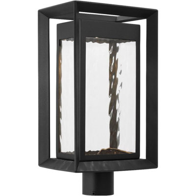 Lighting Ol13707TXB-L1 Urband Ale - Grande lanterne d'extérieur 26W 1 DEL de style moderne - 18,75 po de hauteur et 10 po de largeur
