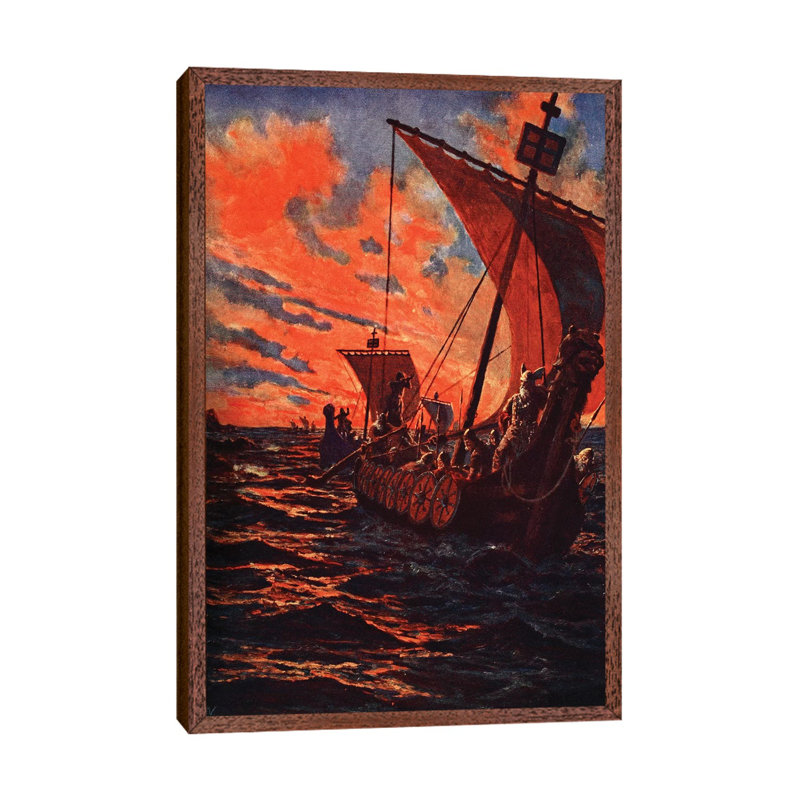 The Return Of The Vikings by John Harris Valda - Painting on Canvas, 66.04cm H x 45.72cm W x 3.81cm D