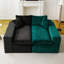 Canapé de luxe luxueux en velours à motif de blocs de couleur - disposable en une rangée, côte à côte ou face à face, mobilier de salon élégant pour une décoration douillette-796601868