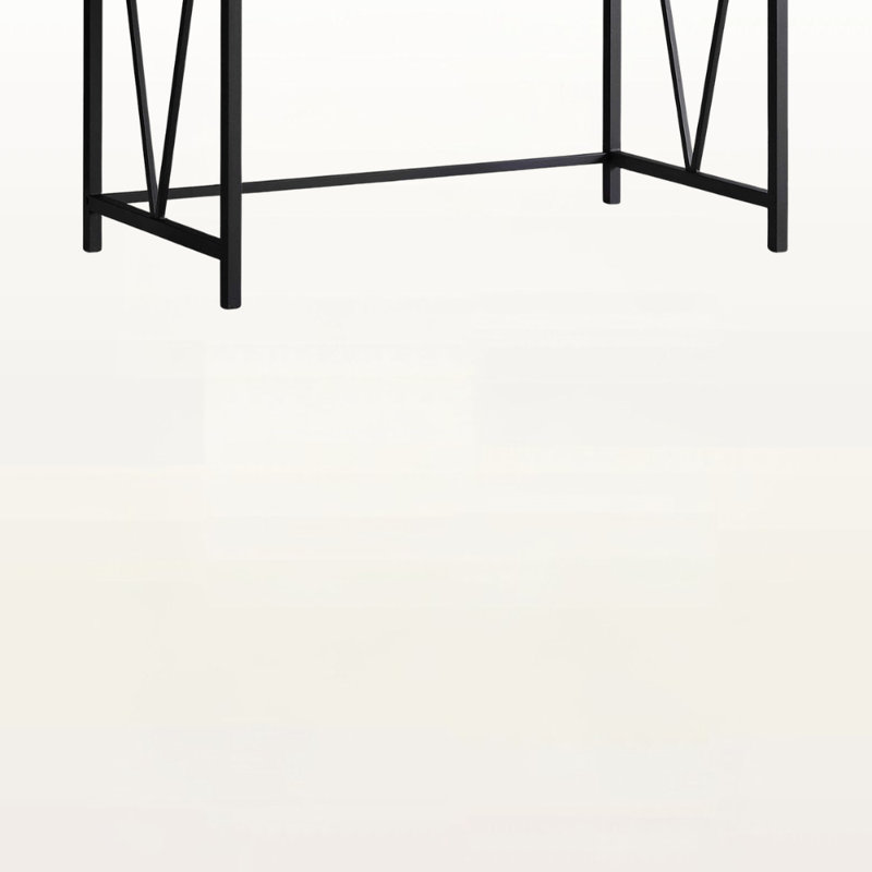 Iglehart 3-Drawer Light Brown Finish Computer Desk with Metal Legs, 30.57" H X 47.14" W X 23.5" D, Taupe