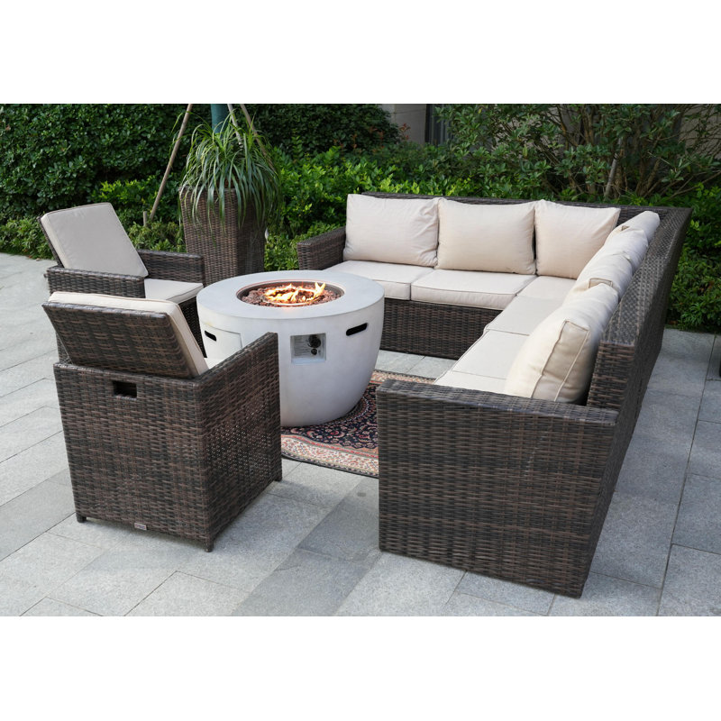 Ensemble de conversation modulaire avec coussins