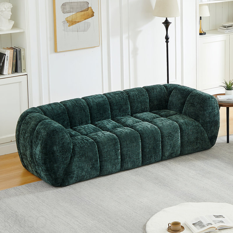 Canapé chenille en mousse pure, canapé nuage matelassé moderne, canapé chenille en mousse pure à assise profonde, canapé moderne confortable, convient aux salons, aux chambres et aux appartements
