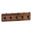 Nariaki Wall Mounted Solid Pine Wood Storage Rack with 5 Hanging Hooks-1954686540