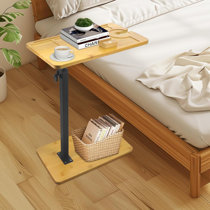 C Table End Table, Height Adjustable Couch Tables