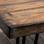 7 tables de salle à manger: table rectangulaire avec 6 chaises en bois, plateau de table en bois de pin foncé rustique, couleur brune, siège élégant en épingle à cheveux