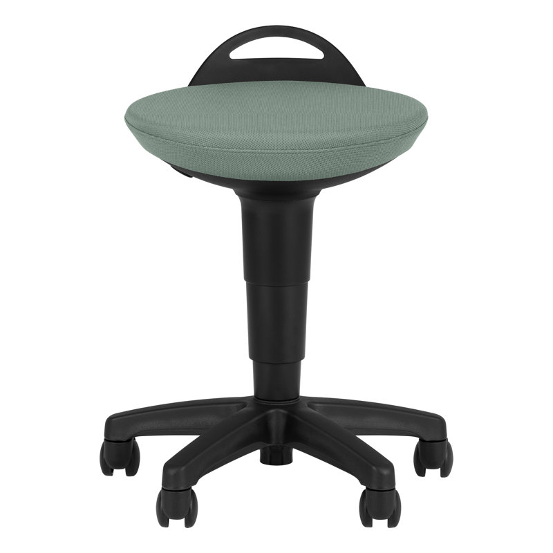 Tabouret roulant à hauteur réglable , Denim délavé