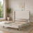 Bed Frame High Headboard Upholstered Platform Bed-1624493072