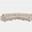 Canapé convertible en forme de L de 106 pouces, canapé d'angle en tweed brut avec espace de rangement pour les accoudoirs, porte-gobelet, chargeur USB, coin irrégulier, canapé modulaire ultra-confortable, convient au salon, appartement, 2 couleurs