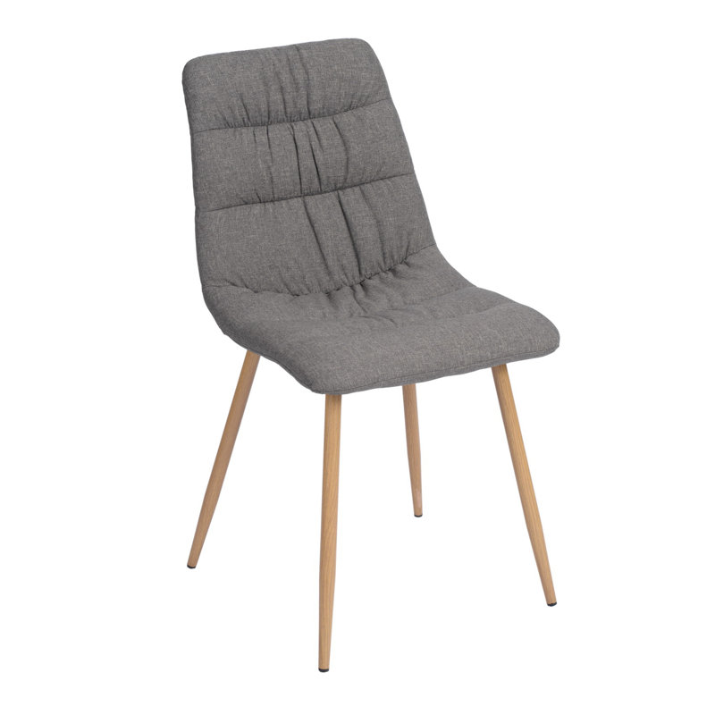 44cm H Fabric Upholstered Side Chair, Grey