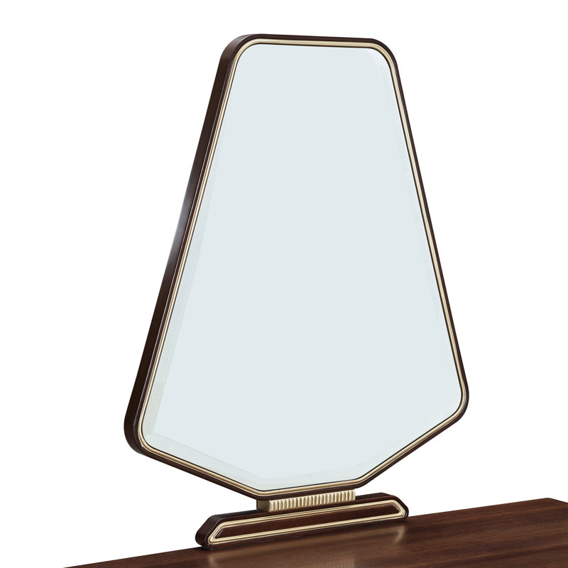 Bureau de coiffeuse avec miroir Houston - Noyer