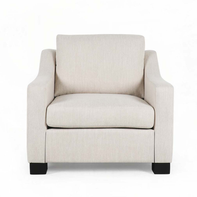 Fauteuil club rembourré, Beige