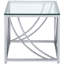 Table de bout carrée en chrome