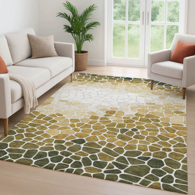 Premium Machine Washable Mayfield AMF2190 geometric Rug