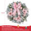 Couronne de Noël 24 pouces avec 20 lumières DEL à piles, ornements de fleurs et de boules, décoration de Noël pour porte d'entrée, foyer et fenêtre