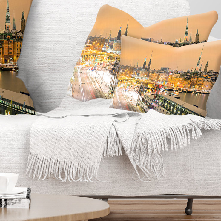 Coussin décoratif Cityscape City, Rectangulaire, 12 po x 20 po