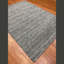 Tapis gris uni / blanc uni en laine noué à la main 5 pi 1 po x 7 pi