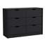 Commode H 30 po, commode avec 2 armoires inférieures, commode, noir-1808308235