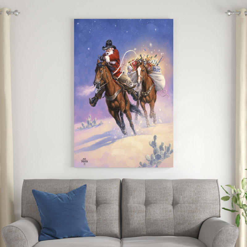 Santa's Big Ride, H 48 po x l 32 po