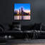 «Chicago - Amber Sunset Glow» par Epic Portfolio, art mural en verre acrylique-111027470