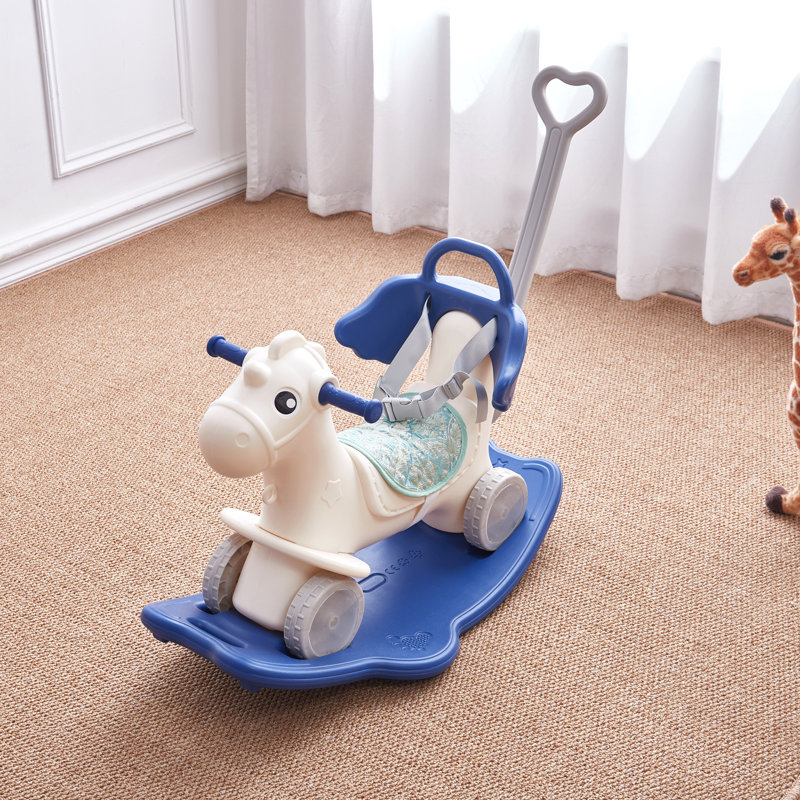 Haga Rocking Horse, Blue/White