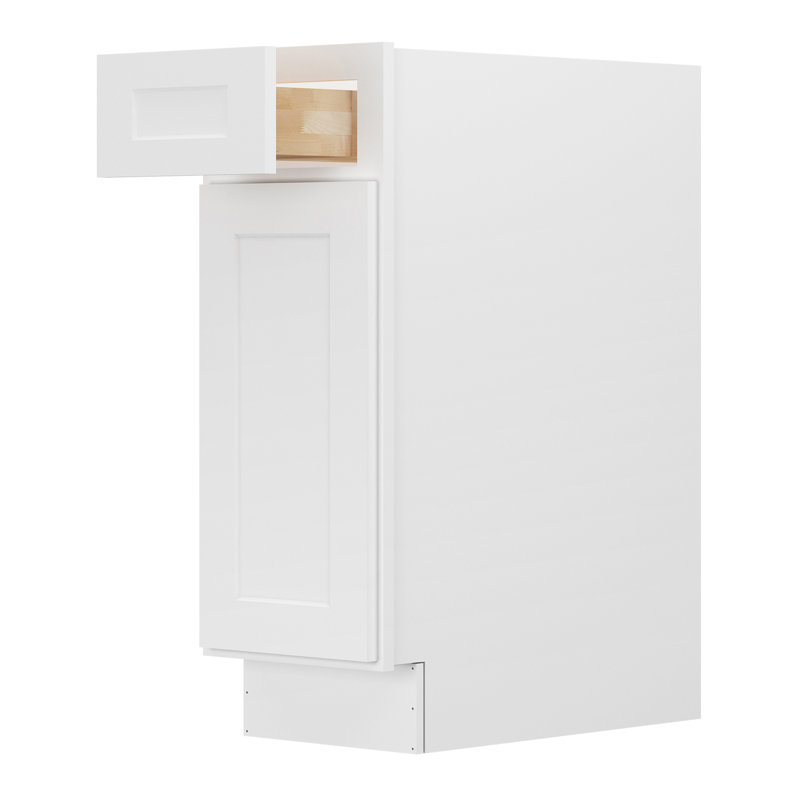 Armoire inférieure à 1 tiroir et 1 tablette l 12 po x H 34-1 / 2 po x P 24 po Blanc Prêt à assembler (RTA)