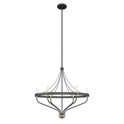 Plafonnier lustre à 6 lumières Hunter Merlin