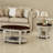 Rustic Round Wood Coffee Table 2 Set-101254379