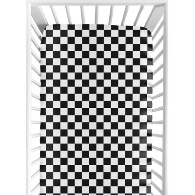 Gingham Checkered Plaid Fitted Crib Sheet by Sweet Jojo Designs