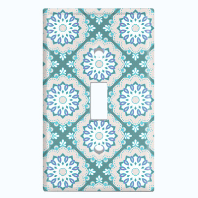 Patterned 1 - Gang Toggle Light Switch Standard Wall Plate