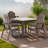 The Outdoor Courtyard Dining Set Includes A Square Table And 4 High back Beautifully Designed Dining Chairs With Armrests. It Fully Embodies Noble Taste And Attention To Guests, Making It An Ideal Choice For Hosting Guests At Home.-1949657316