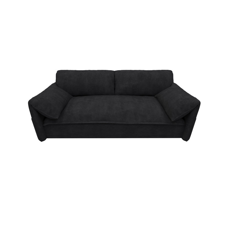 Canapé-lit convertible polyvalent avec rangement et confort suprême, Noir