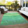 Machine Washable Indoor/Outdoor Cinead ACN1699 Green Rug