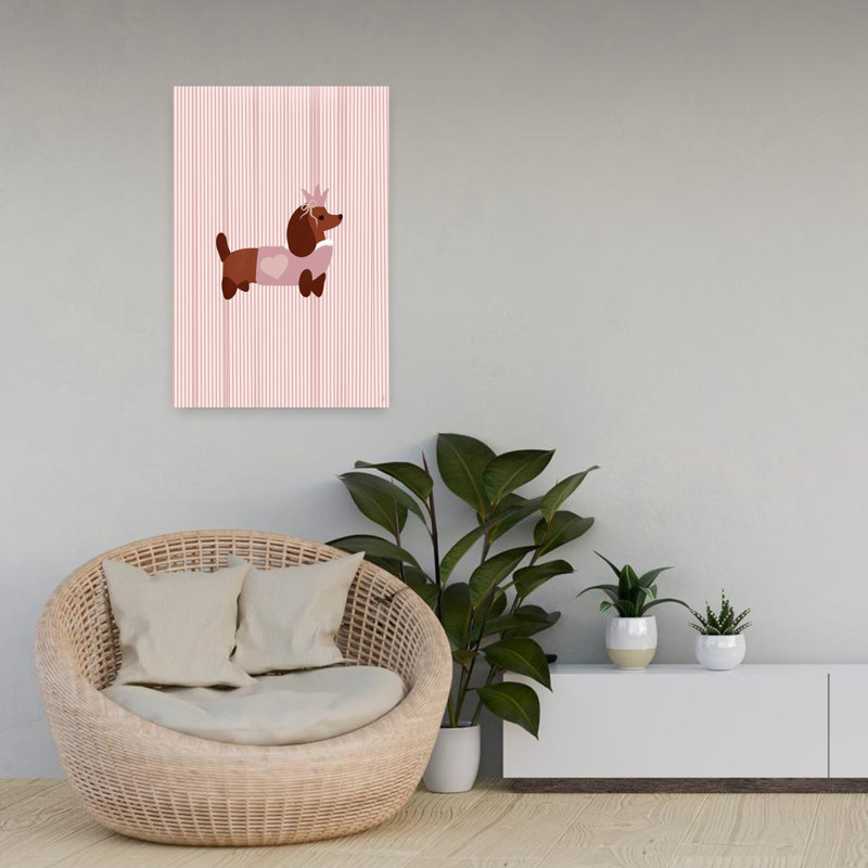 Art contemporain chien contemporain, H 24 po x l 16 po