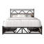 Full Metal Platform Bed With Storage In Natural Oak-106491485-106491483