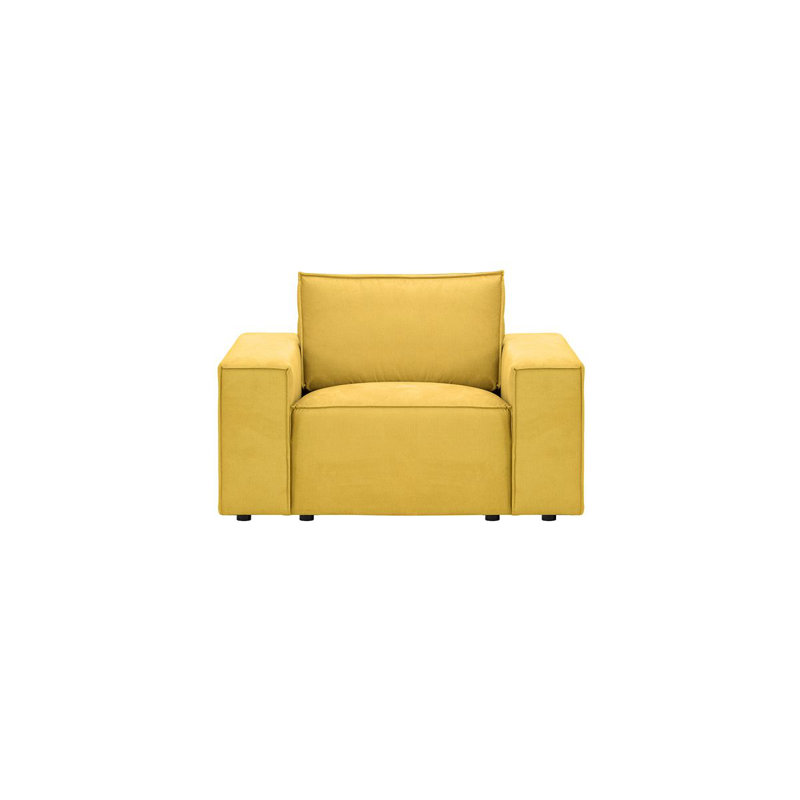 Upholstered Armchair, Light Yellow